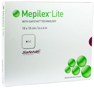 MEPILEX Lite 15x15 cm brūču pārsējs, 5 gab.