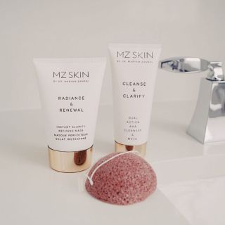 MZ SKIN Natural Konjac Red Clay attīrošs sūklis, 2 gab.