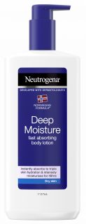 NEUTROGENA Deep Moisture Fast Absorbing ķermeņa losjons, 400 ml