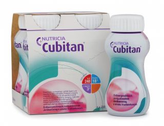 NUTRICIA Cubitan ar zemeņu garšu 200 ml , 4 gab.