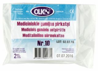 OLKO Medical medicīniskie gumijas pirkstiņi, 10 gab.