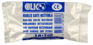 OLKO nesterila 5 cm x 5 m marles saite, 1 gab.