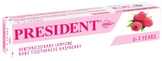 PRESIDENT Baby Raspberry zobu pasta, 30 ml