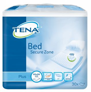 TENA Bed Secure Zone Plus 60 x 90 cm absorbējošie palagi, 30 gab.