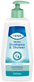 TENA Shampoo & Shower šampūns/dušas želeja, 500 ml