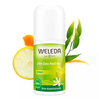 WELEDA Citrus 24h Roll-On dezodorants rullītis, 50 ml