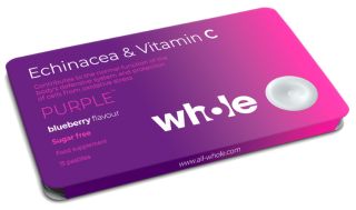 WHOLE Echinacea & Vitamin C pastilas, 15 gab.
