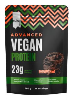 PULS NUTRITION Advanced Vegan Protein Apple Pie pulveris, 500 g