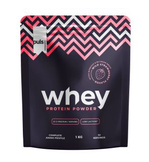 PULS NUTRITION Whey Protein Wild Strawberry Low Lactose pulveris, 1000 g