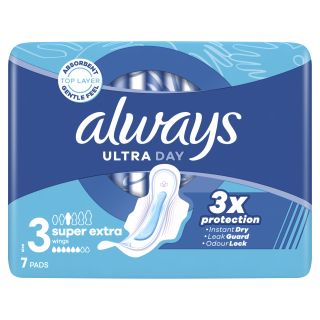 ALWAYS Ultra Night higiēniskās paketes, 7 gab.