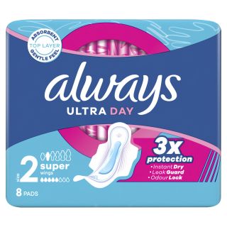 ALWAYS Ultra Super higiēniskās paketes, 8 gab.