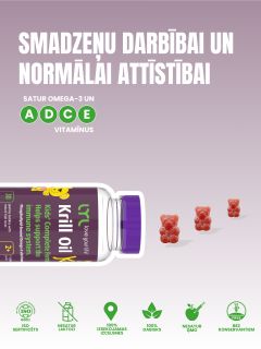 LYL Krill Oil KID želejas lācīši, 30 gab.
