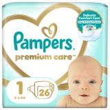 PAMPERS Premium Care 2-5 kg autiņbiksītes, 26 gab.