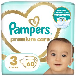 PAMPERS Premium Care-3 (6-10 kg) autiņbiksītes, 60 gab.