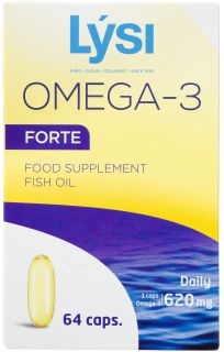 LYSI Omega-3 Forte kapsulas, 63 gab.