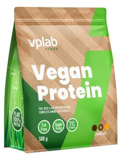 VPLAB Vegan Protein Chocolate pulveris, 500 g