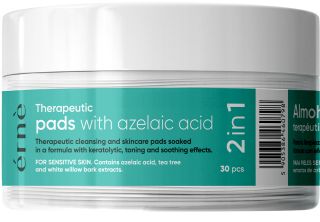 ERNE Therapeutic 2 in 1 Azelaic Acid attīrošie spilventiņi, 30 gab.