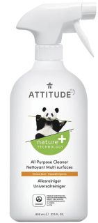 ATTITUDE Ar Citrusaugļu Smaržu, Ekoloģisks, Universāls izsmidzināms tīrīšanas līdzeklis, 800 ml