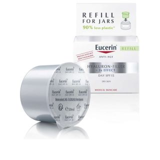 EUCERIN Hyaluron-Filler SPF 15 sausai ādai uzpildes iepakojums dienas sejas krēms, 50 ml