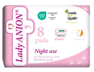 LADY ANION Night Use higiēniskās paketes, 8 gab.