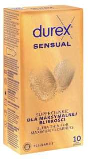 DUREX Sensual prezervatīvi, 10 gab.