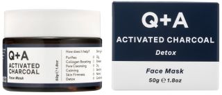 Q+A Activated Charcoal Detox sejas maska, 50 g