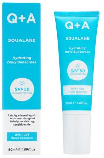 Q+A Squalane Hydrating SPF50 saules aizsarglīdzeklis, 50 ml