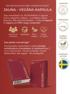 LYL ASTAXANthin kapsulas, 30 gab.