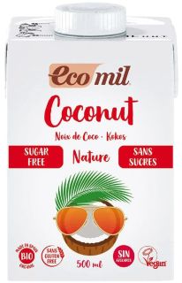 ECOMIL Bio Coconut Milk, Sugar-Free dzēriens, 500 ml