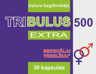 TRIBULUS 500 Extra kapsulas, 30 gab.