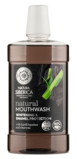 NATURA SIBERICA Whitening & Enamel Protection, with Kurill Bamboo and Charcoal mutes skalojamais līdzeklis, 520 ml