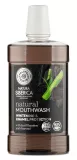 NATURA SIBERICA Whitening & Enamel Protection, with Kurill Bamboo and Charcoal mutes skalojamais līdzeklis, 520 ml