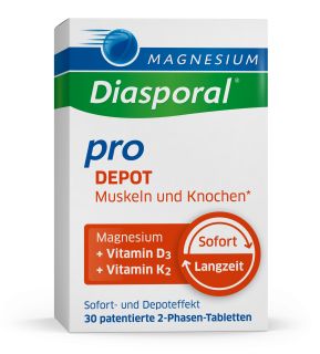 MAGNESIUM DIASPORAL Pro Depot Muskuļiem Un Kauliem tabletes, 30 gab.