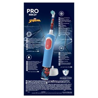 ORAL-B Vitality PRO Kids 3+ Spiderman elektriskā zobu birste, 1 gab.