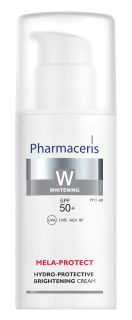 PHARMACERIS W Mela-Protect Spf 50+ Hydro-Protective Brightening sejas krēms, 50 ml
