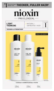 NIOXIN Hair Care System 1 Kit for Natural Hair with Light Thinning komplekts, 1 gab.