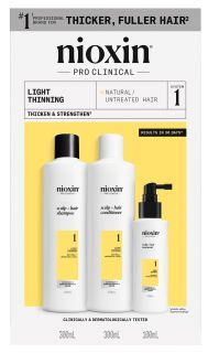 NIOXIN Hair Care System 1 Kit for Natural Hair with Light Thinning komplekts, 1 gab.