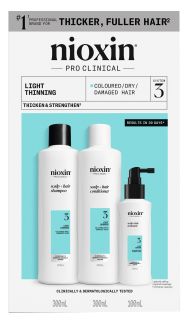 NIOXIN Hair Care System 3 Kit for Colored Hair with Light Thinning komplekts, 1 gab.