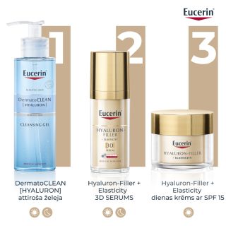 EUCERIN Hyaluron Filler + Elasticity Day SPF15 sejas krēms, 50 ml