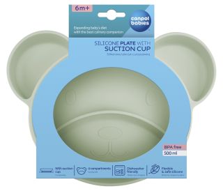 CANPOL BABIES Bear Grey šķīvis