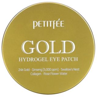 PETITFEE Gold Hydrogel acu spilventiņi, 60 gab.