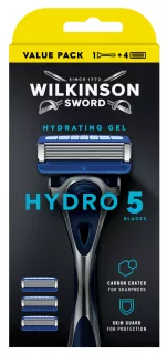 WILKINSON SWORD Hydro5 4 maiņas kasetnes + skuveklis, 1 gab.
