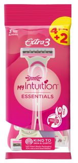 WILKINSON SWORD MyIntuition Essentials Extra 3 vienreizlietojamie skuvekļi, 6 gab.