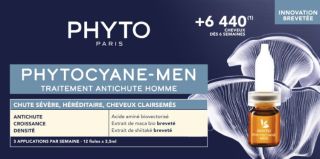 PHYTO Phytocyane-Men Progressive Anti-Hair Loss Treatment For Men 3,5 ml ampulas, 12 gab.