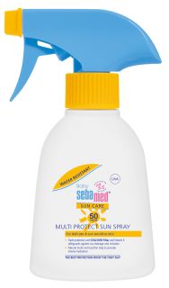 SEBAMED Baby Sun Care Multi Protect Sun Spray SPF 50 saules aizsargsprejs, 200 ml