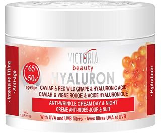 VICTORIA BEAUTY Hyaluron Anti-Wrinkle With Caviarm, Red Grape Extracts sejas krēms, 50 ml