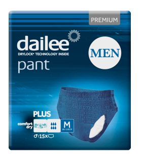DAILEE Men Premium Plus M Blue biksītes, 15 gab.