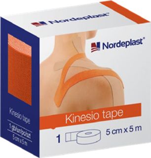 NORDEPLAST 5cmx5m, oranžs kinezioloģiskais teips, 1 gab.