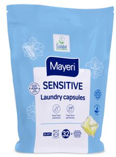 MAYERI Hipoalerģisks Sensitive kapsulas veļas mazgāšanai, 32 gab.