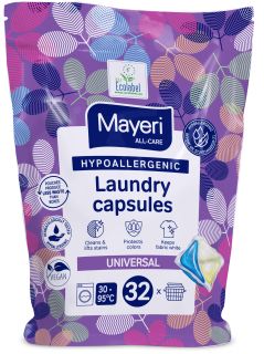 MAYERI Hipoalerģisks Universal kapsulas veļas mazgāšanai, 32 gab.